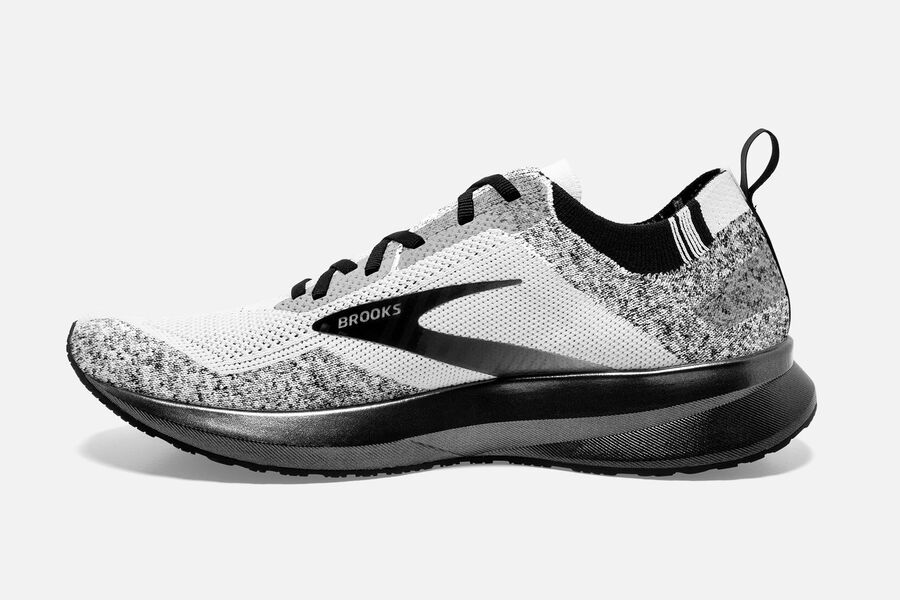 Levitate 4 Road Brooks Running Shoes NZ Mens - White/Black - JGUYRV-179